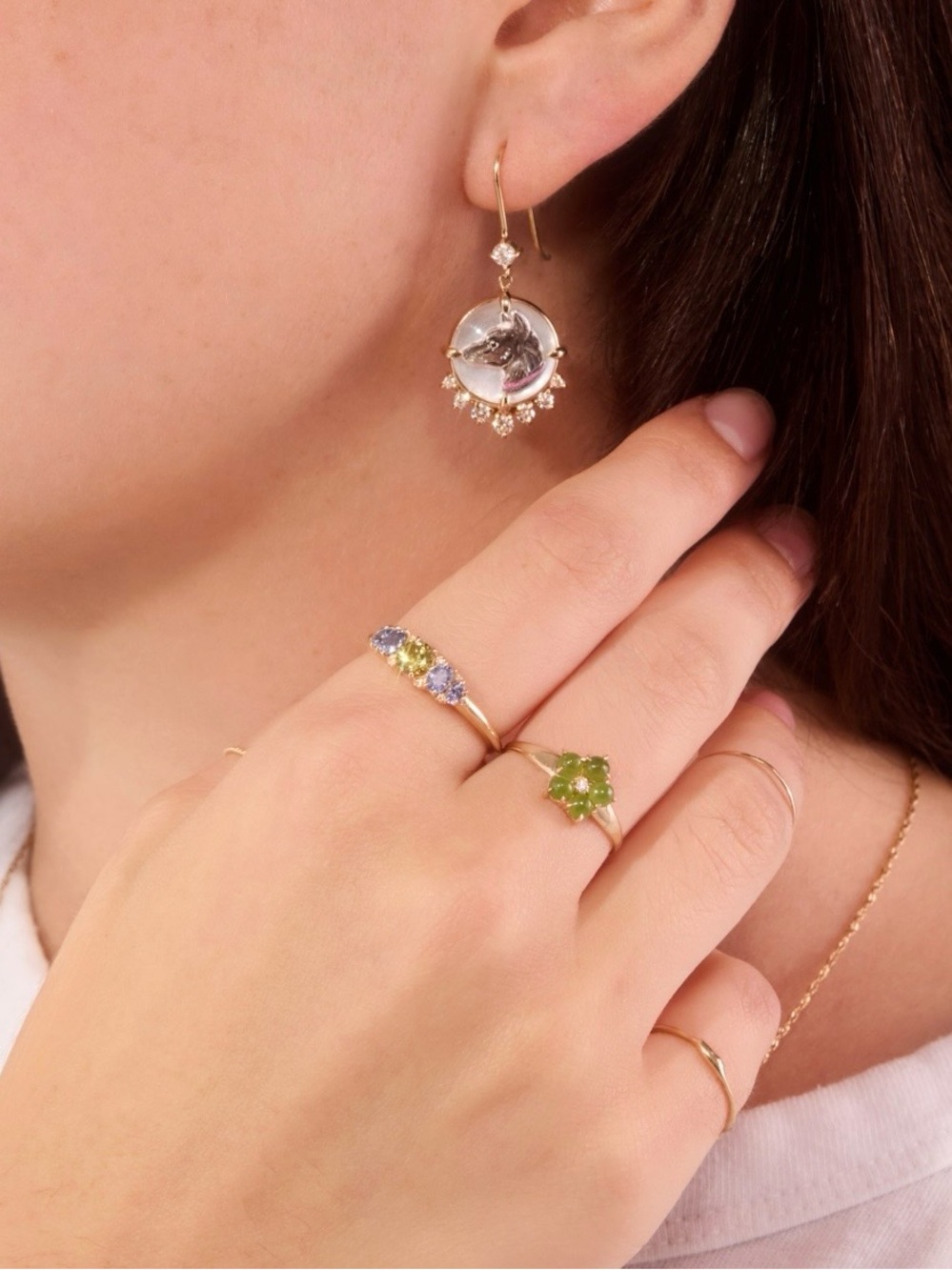 CATBIRD × VITO’S GEMS Lady C Jade Flower Ring
Solid 14k Gold - Picture 6 of 8